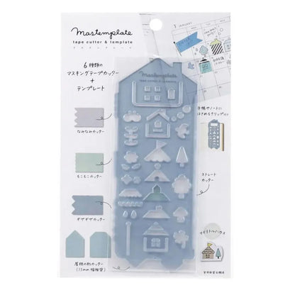 Mastemplate tape cutter &amp; template - House - Kutsuwa - Default Title by Techo Treats Stationery