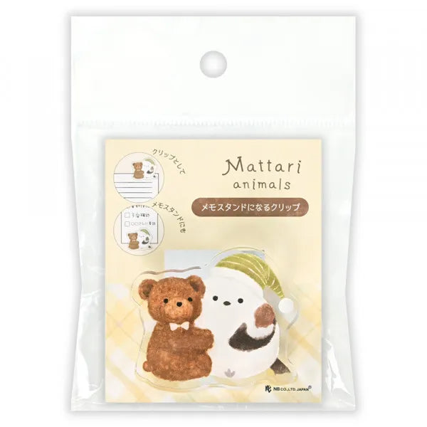 Mattari Animals 2-way Acrylic Clip - Shimaenaga Long-tailed Tit - NB Co - Default Title by Techo Treats Stationery