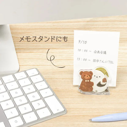 Mattari Animals 2-way Acrylic Clip - Shimaenaga Long-tailed Tit