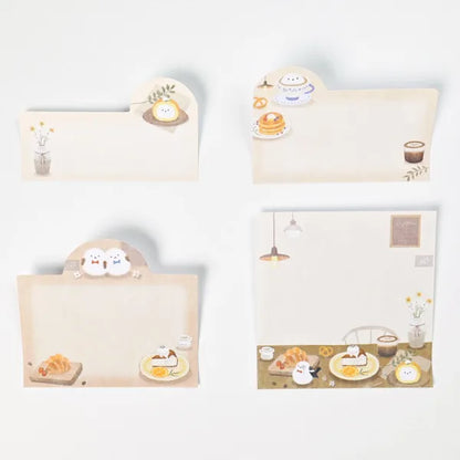 Mattari Animals Die-cut Sticky Notes (Day) - Shimaenaga Long-tailed Tit - NB Co - Default Title by Techo Treats Stationery