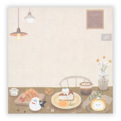 Mattari Animals Die-cut Sticky Notes (Day) - Shimaenaga Long-tailed Tit - NB Co - Default Title by Techo Treats Stationery