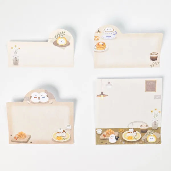 Mattari Animals Die-cut Sticky Notes (Day) - Shimaenaga Long-tailed Tit