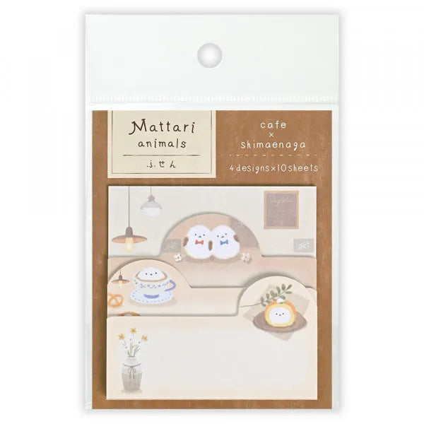 Mattari Animals Die-cut Sticky Notes (Day) - Shimaenaga Long-tailed Tit