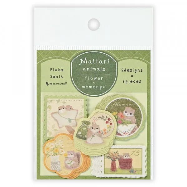 Mattari Animals Flake Stickers (Day) - Flying Squirrel - NB Co - Default Title by Techo Treats Stationery