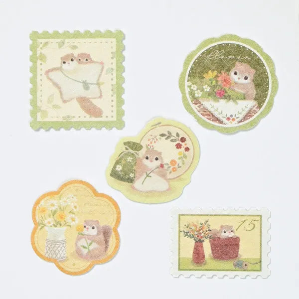 Mattari Animals Flake Stickers (Day) - Flying Squirrel - NB Co - Default Title by Techo Treats Stationery