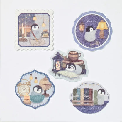 Mattari Animals Flake Stickers (Day) - Penguin - NB Co - Default Title by Techo Treats Stationery