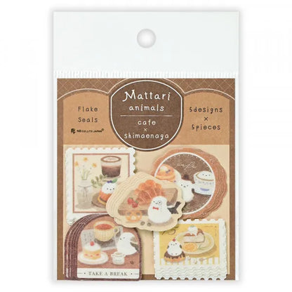 Mattari Animals Flake Stickers (Day) - Shimaenaga Long-tailed Tit