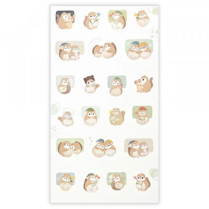 Mattari Animals Sticker Sheet (Night) - Flying Squirrel