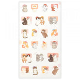 Mattari Animals Sticker Sheet (Night) - Kitten - NB Co - Default Title by Techo Treats Stationery