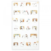 Mattari Animals Sticker Sheet (Night) - Shimaenaga Long-tailed Tit - NB Co - Default Title by Techo Treats Stationery
