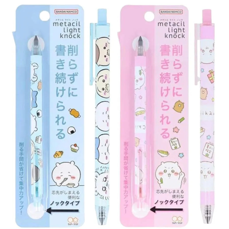 metacil light knock Metal Pencil - Chiikawa (Blue) - Techo Treats