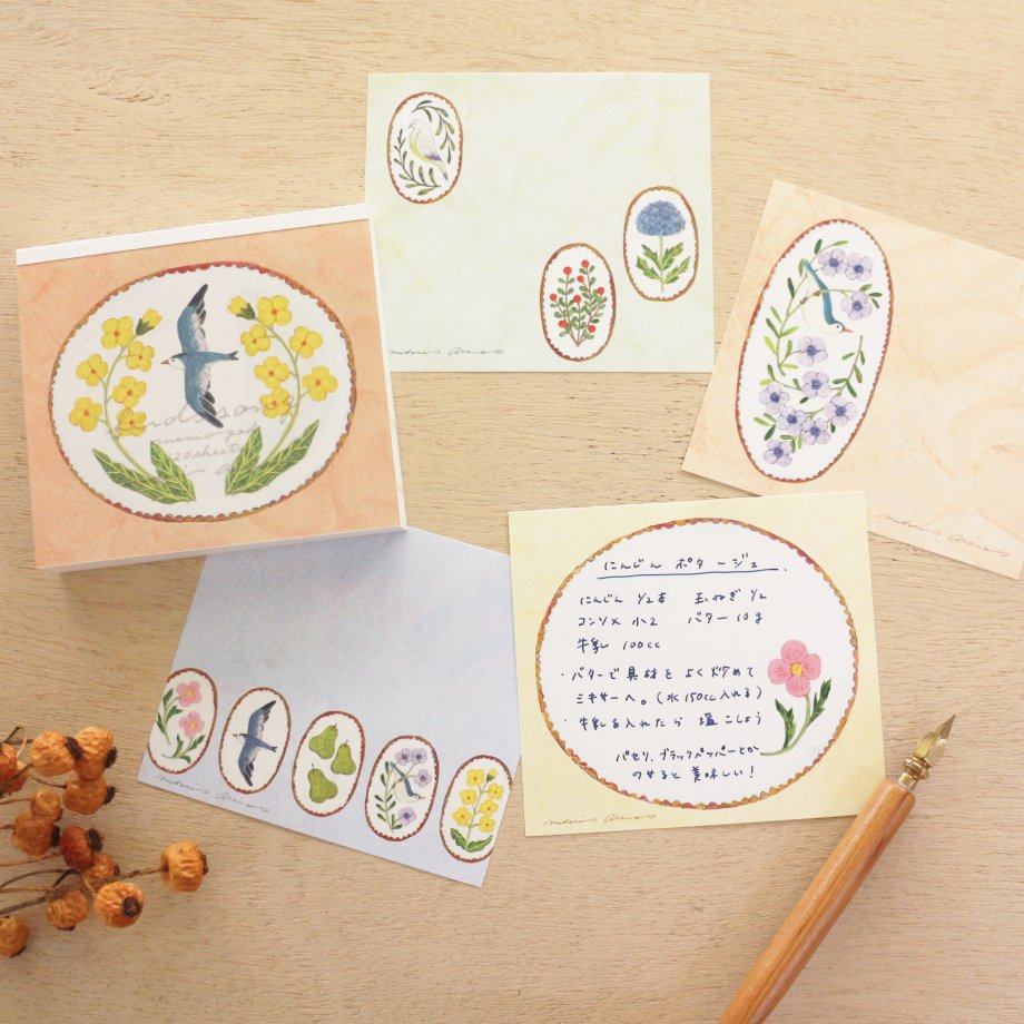 Midori Asano Block Memo - birds song - cozyca products - Default Title by Techo Treats Stationery