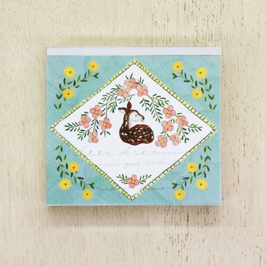 Midori Asano Block Memo - deer dream - cozyca products - Default Title by Techo Treats Stationery