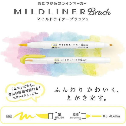 Mildliner Brush x ocha Stencil Limited Set - Peaceful Sea Friends - Techo Treats