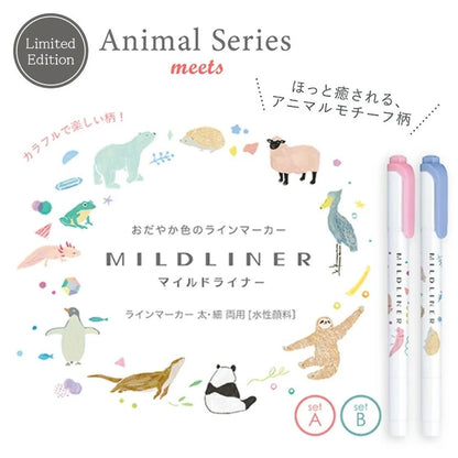 ZEBRA MILDLINER Highlighter - Limited Animal Pattern (10 colors)