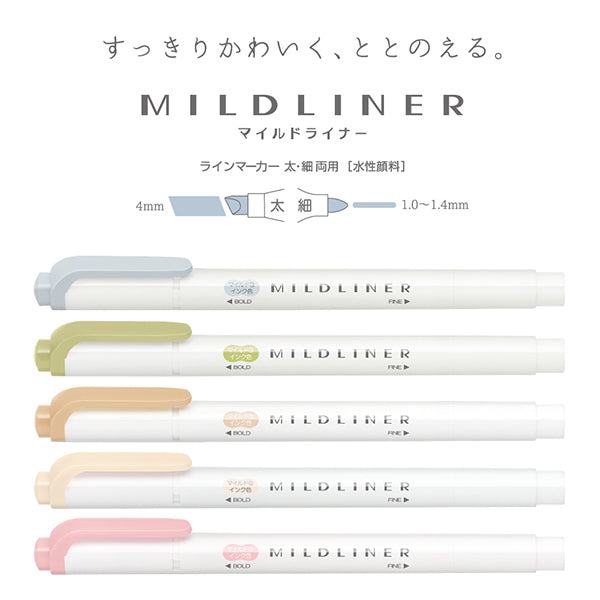 Mildliner Natural Mild 5 Color Set - Techo Treats
