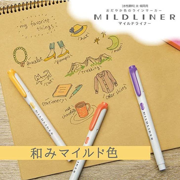 Mildliner Soft Mild 5 Color Set - Techo Treats