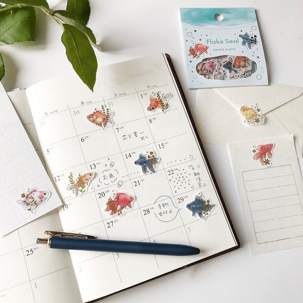 MILINA Flake Seal - Goldfish - Papier Platz - Default Title by Techo Treats Stationery
