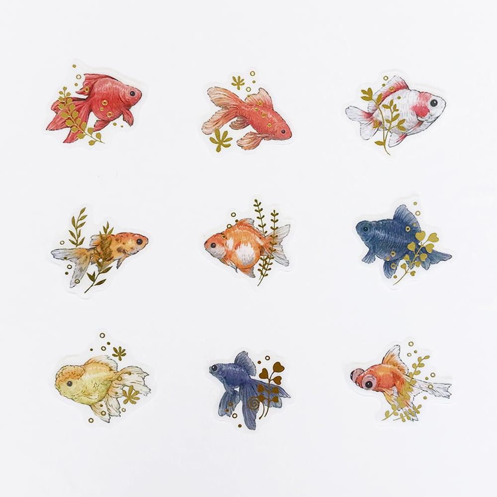MILINA Flake Stickers - Goldfish - Techo Treats
