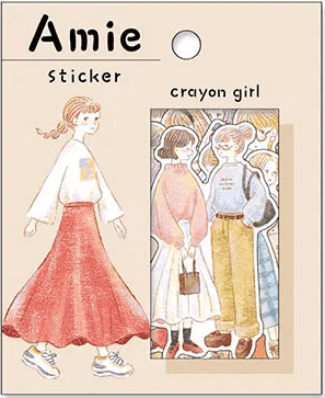 MIND WAVE Amie Sticker - Crayon Girl - Default Title by Techo Treats Stationery