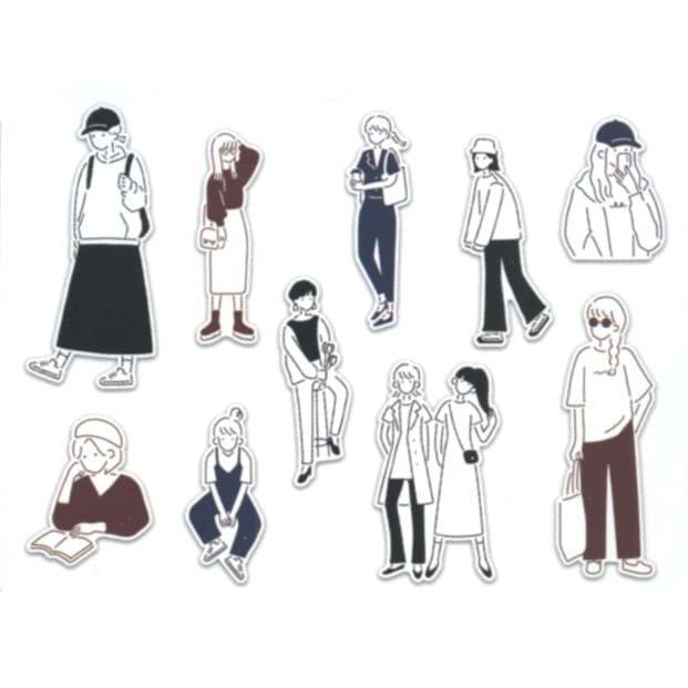 MIND WAVE Amie Sticker - Simple Girl - Default Title by Techo Treats Stationery