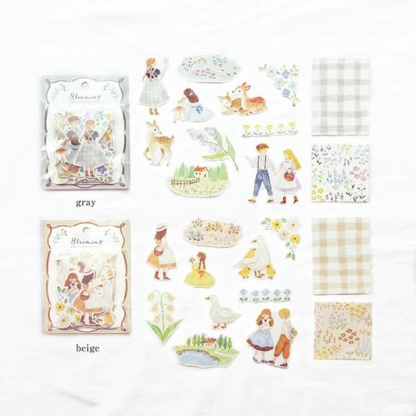 MIND WAVE Blooming Flake Sticker - Beige - Default Title by Techo Treats Stationery