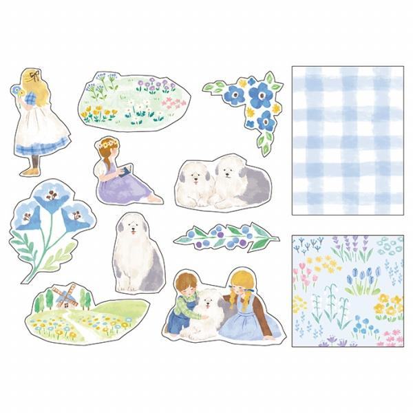 MIND WAVE Blooming Flake Sticker - Blue - Default Title by Techo Treats Stationery