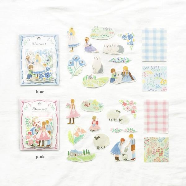 MIND WAVE Blooming Flake Sticker - Blue - Default Title by Techo Treats Stationery