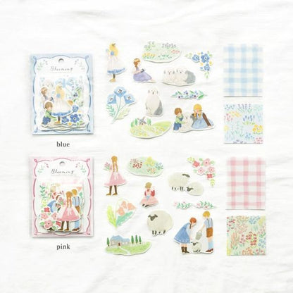 MIND WAVE Blooming Flake Sticker - Blue - Default Title by Techo Treats Stationery