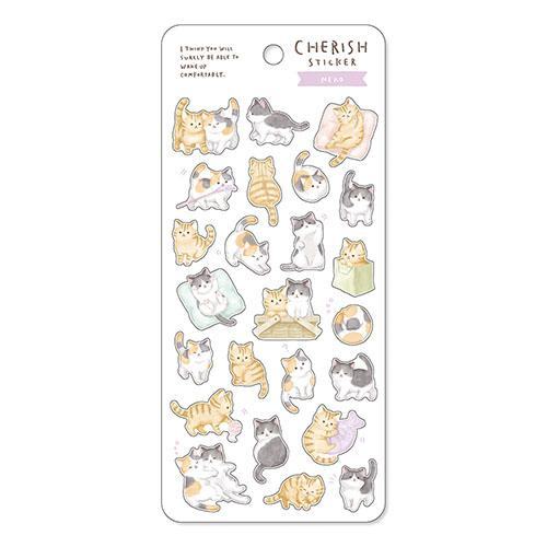MIND WAVE Cherish Sticker - Cat - Default Title by Techo Treats Stationery