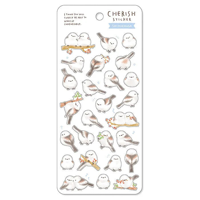 MIND WAVE Cherish Sticker - Shimaenaga Long-tailed Tit - Default Title by Techo Treats Stationery