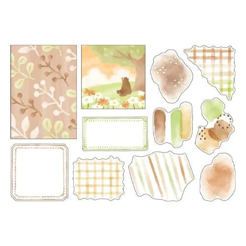 MIND WAVE hocco deco Flake Sticker - Brown - Default Title by Techo Treats Stationery