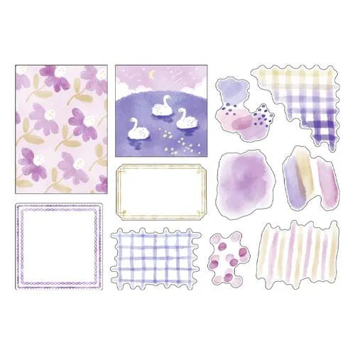 MIND WAVE hocco deco Flake Sticker - Purple - Default Title by Techo Treats Stationery