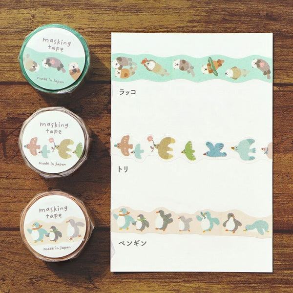 MIND WAVE Hokkori Die-cut Masking Tape - Bird - Default Title by Techo Treats Stationery
