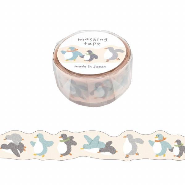 MIND WAVE Hokkori Die-cut Masking Tape - Penguin - Default Title by Techo Treats Stationery
