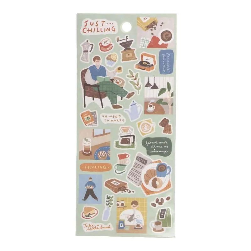 MIND WAVE Just Chilling Sticker - I made coffee - Default Title by Techo Treats Stationery