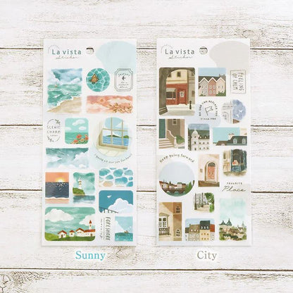 MIND WAVE La vista Wonderful View Sticker - City - Default Title by Techo Treats Stationery