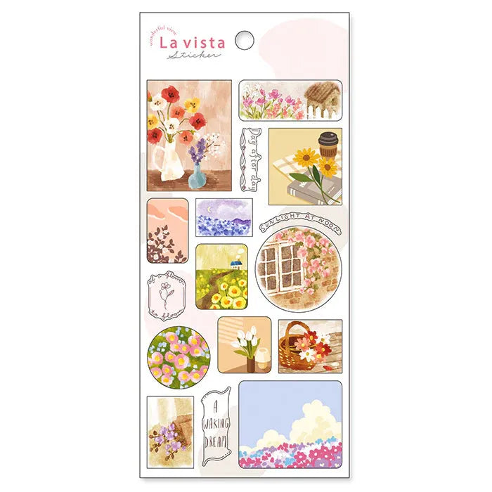 MIND WAVE La vista Wonderful View Sticker - Flower - Default Title by Techo Treats Stationery
