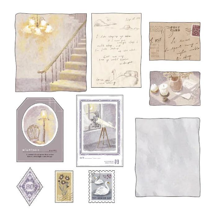 MIND WAVE Landscape Series Flake Sticker - Late Night - Default Title by Techo Treats Stationery