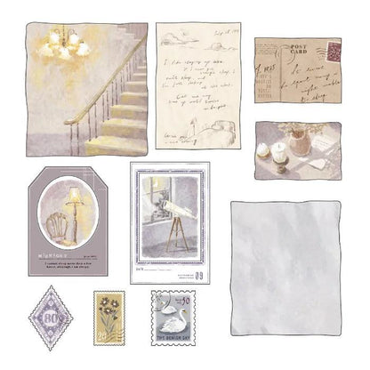 MIND WAVE Landscape Series Flake Sticker - Late Night - Default Title by Techo Treats Stationery