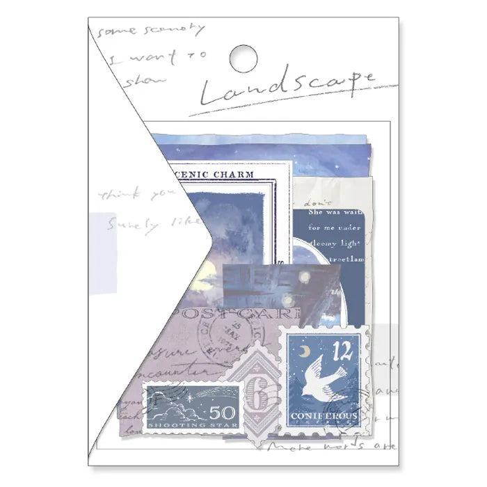 MIND WAVE Landscape Series Flake Sticker - Moonlight - Default Title by Techo Treats Stationery