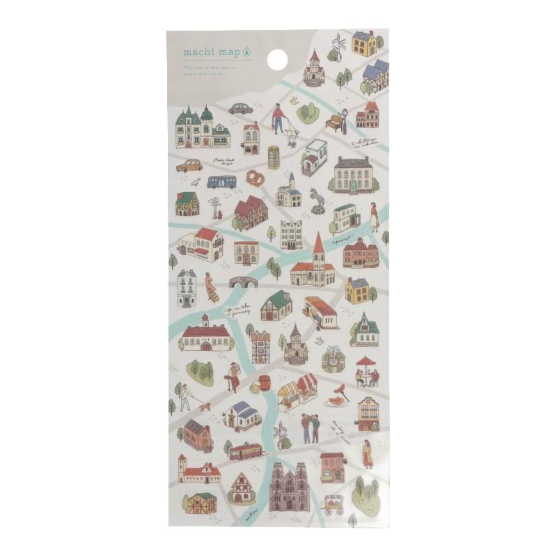 MIND WAVE machi map Sticker - Gray City - Default Title by Techo Treats Stationery