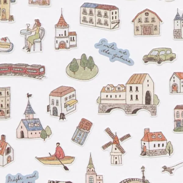 MIND WAVE machi map Sticker - Green City - Default Title by Techo Treats Stationery