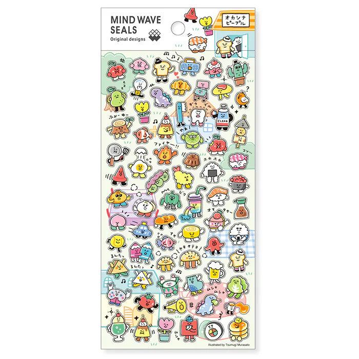 MIND WAVE Mind Wave Seals - Okashina People - Default Title by Techo Treats Stationery