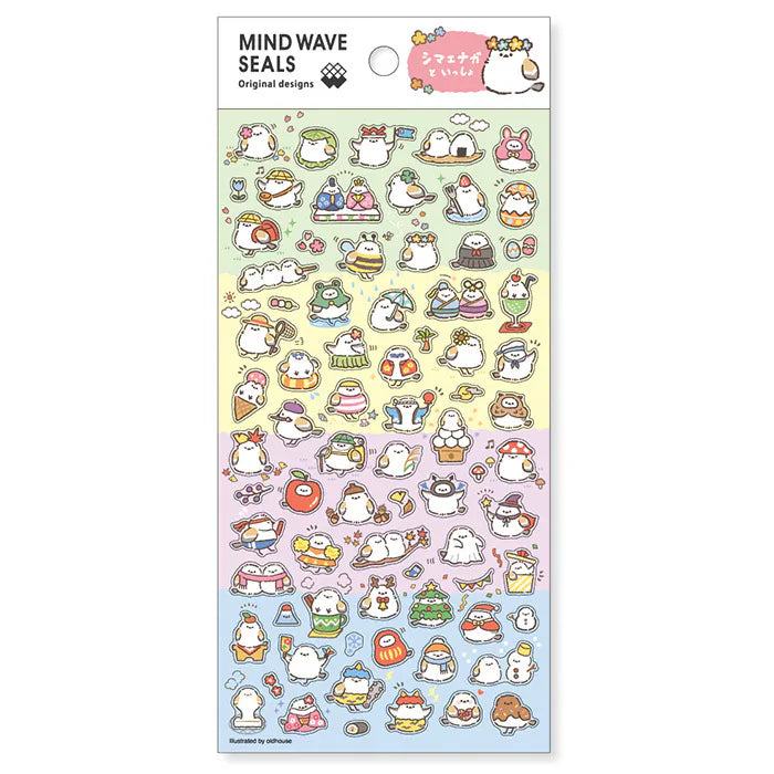 MIND WAVE Mind Wave Seals - Shimaenaga Long-tailed Tit - Default Title by Techo Treats Stationery