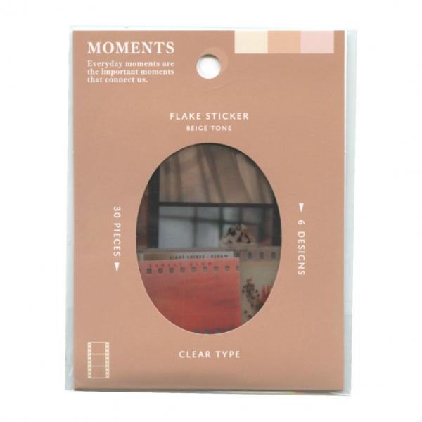 MIND WAVE MOMENTS Flake Sticker - Beige Tone - Default Title by Techo Treats Stationery