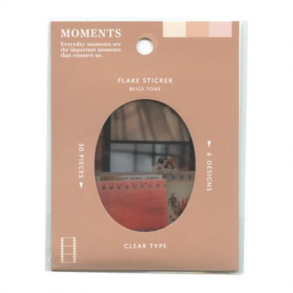 MIND WAVE MOMENTS Flake Sticker - Beige Tone - Default Title by Techo Treats Stationery