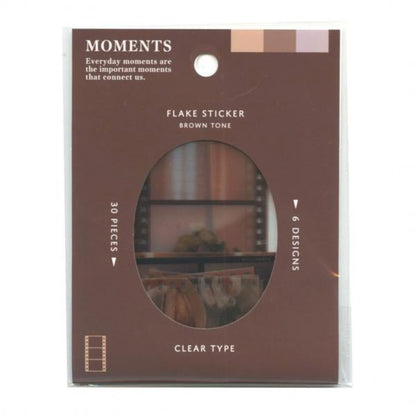 MIND WAVE MOMENTS Flake Sticker - Brown Tone - Default Title by Techo Treats Stationery