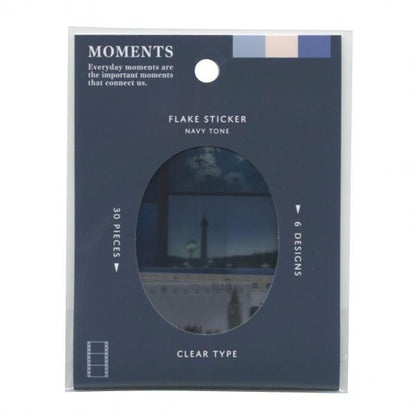 MIND WAVE MOMENTS Flake Sticker - Navy Tone - Default Title by Techo Treats Stationery