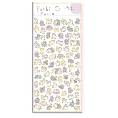 MIND WAVE Puchifuwa Tiny Puffy Sticker - Cat - Default Title by Techo Treats Stationery